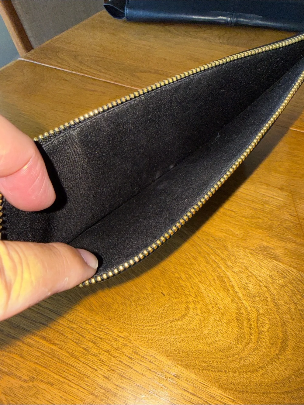 Coach Slim Leather Zip Clutch Bag